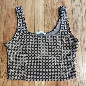 Pink Rose cropped tank top